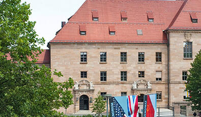 Gebäudeansicht Memorium Nürnberger Prozesse